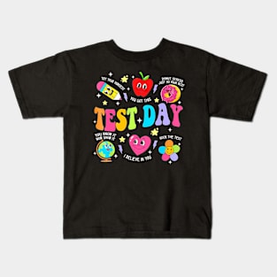 Test Day The Test Testing Day Motivational Teacher Kids Kids T-Shirt